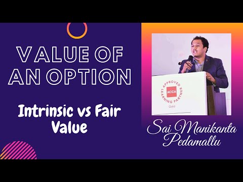Intrinsic Value vs Fair Value of an Option with live trading example. IFRS 2 - Fair Value of Option.